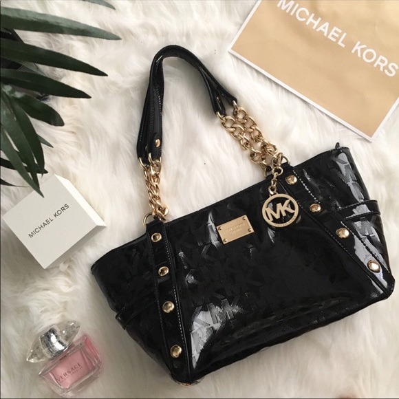 Michael Kors Handbags - Authentic MICHAEL KORS Glossy Gold Handbag